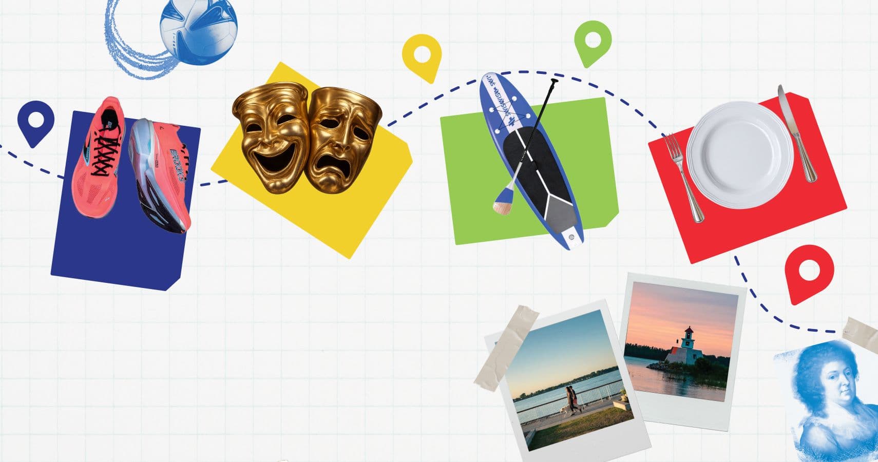 Visuel représentant les différents profils touristiques du quiz déployé par Tourisme Région Sorel-Tracy