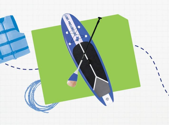 Planche à pagaie bleue pour le profil touristique Nautique